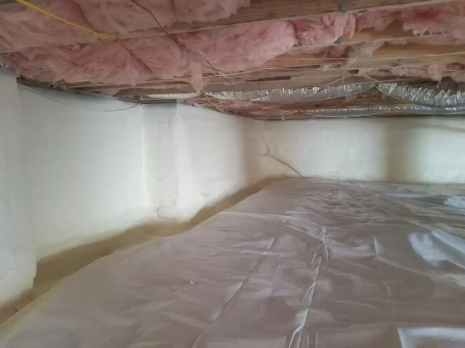 Crawl space encapsulation with closed-cell spray foam for Metal Roof Coating in St. Andrews
